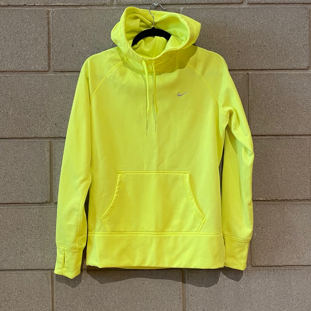 Nike Neon Yellow Therma-Fit Pull Over Sz M